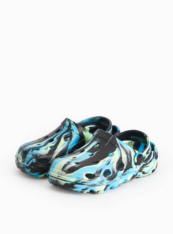 Blue Marble Ankle Strap Clogs 8-9 Infant